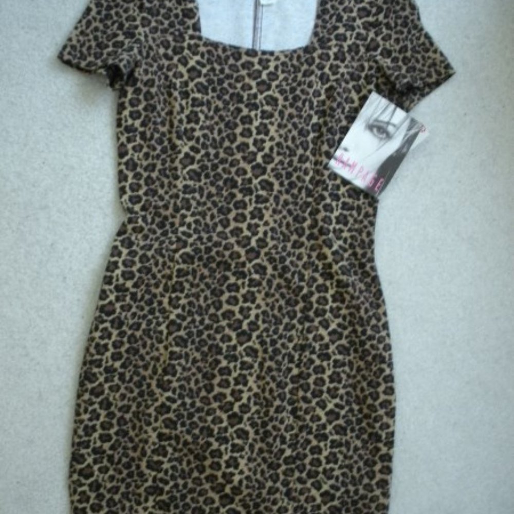 Ladies Leopard Dress Size 11 Animal Print Mini Dress - Rampage$150 Value NWT